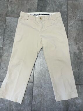 Women’s Beige Capris Chino Pants - Classic Stretch Fit